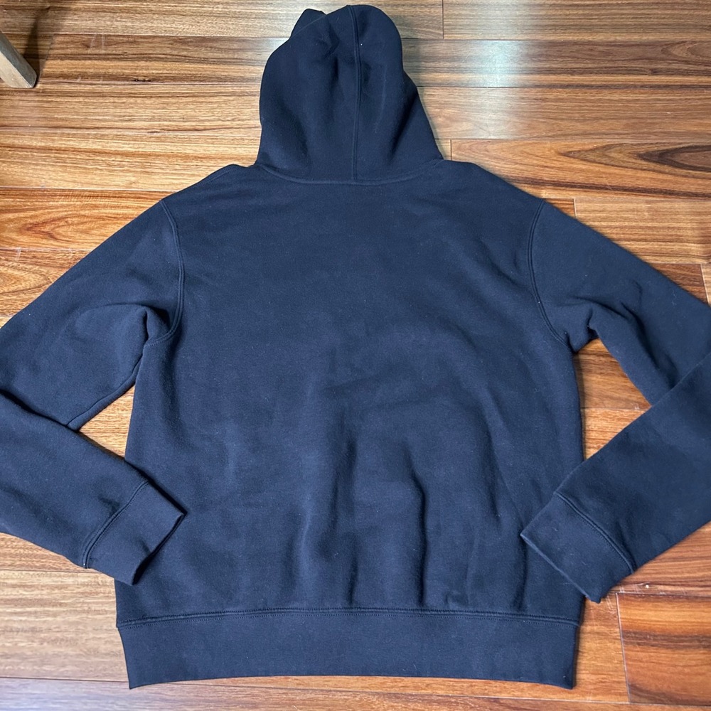 Adidas Hoodie Mens Small S Black Pullover‎ Trefoil Logo Graphic Sweatshirt - Picture 6 of 8